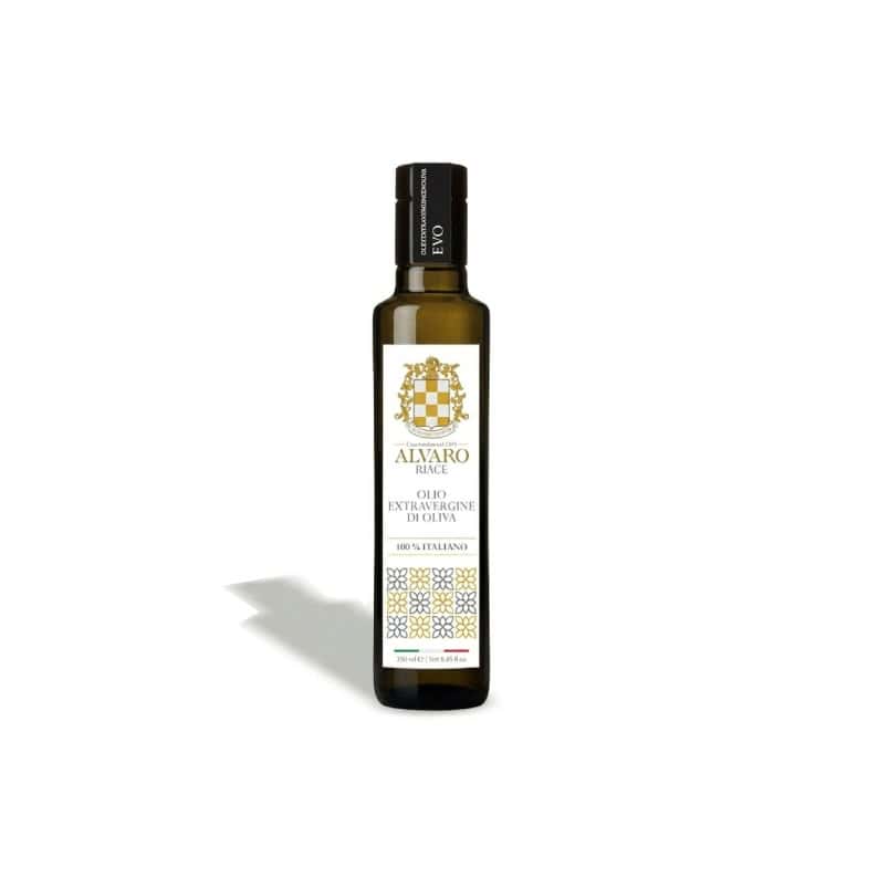 Olio extravergine di oliva Alvaro di Riace in bottiglia da 250 ml.