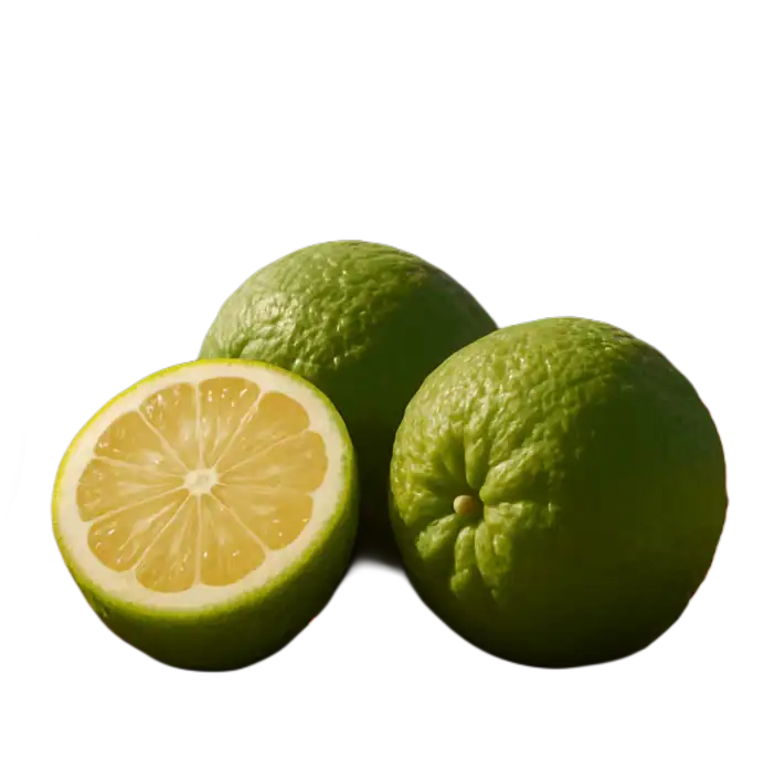 Limoni verdi freschi e succosi, pronti per essere utilizzati in cucina o come decorazione.
